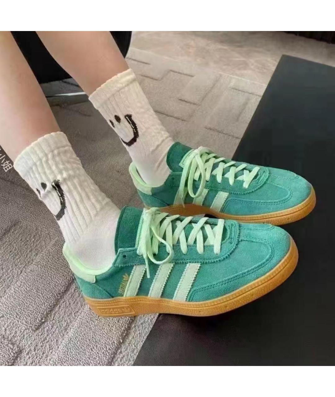 ADIDAS Зеленые замшевые кроссовки, фото 2