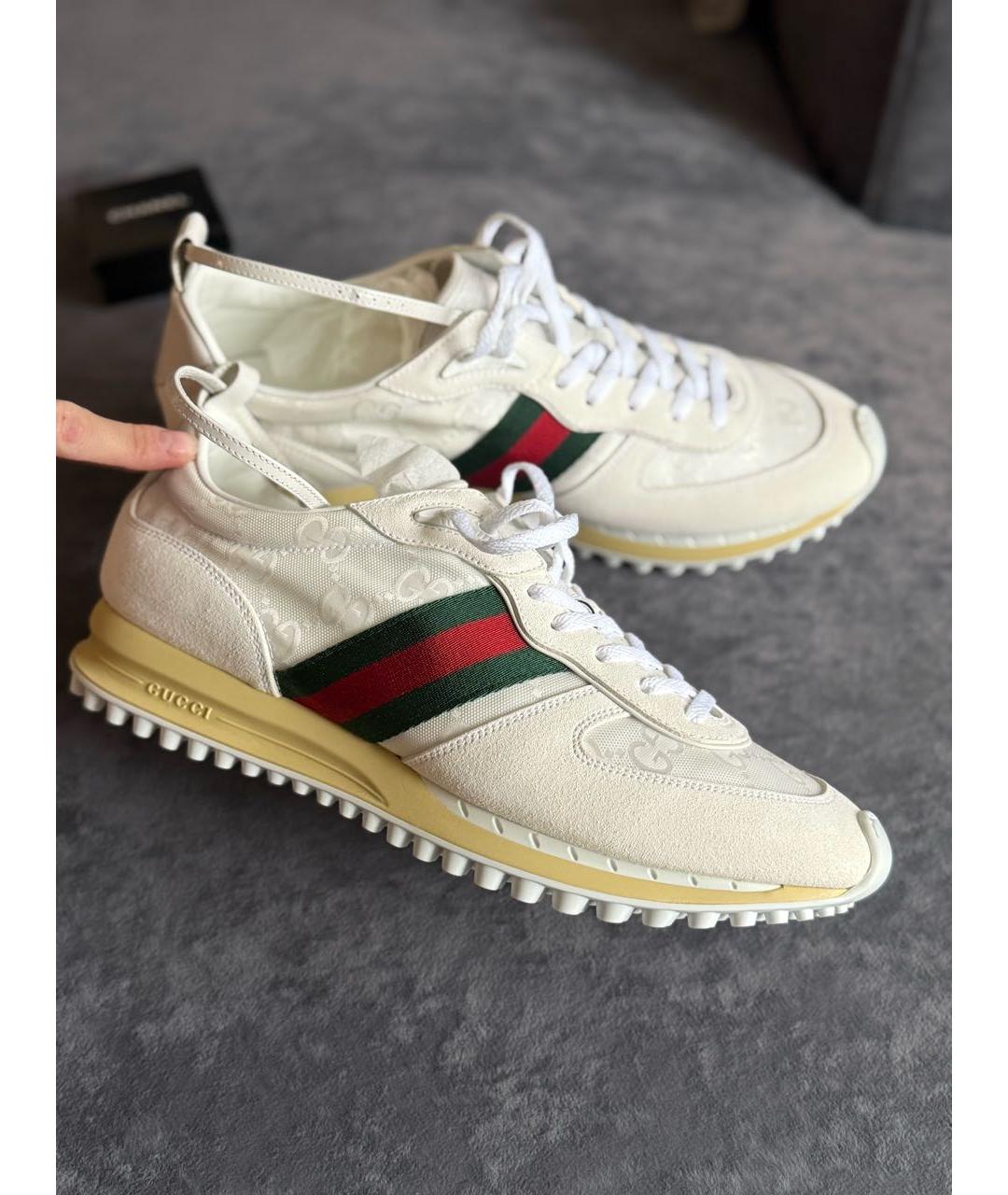 GUCCI Белые кроссовки, фото 5