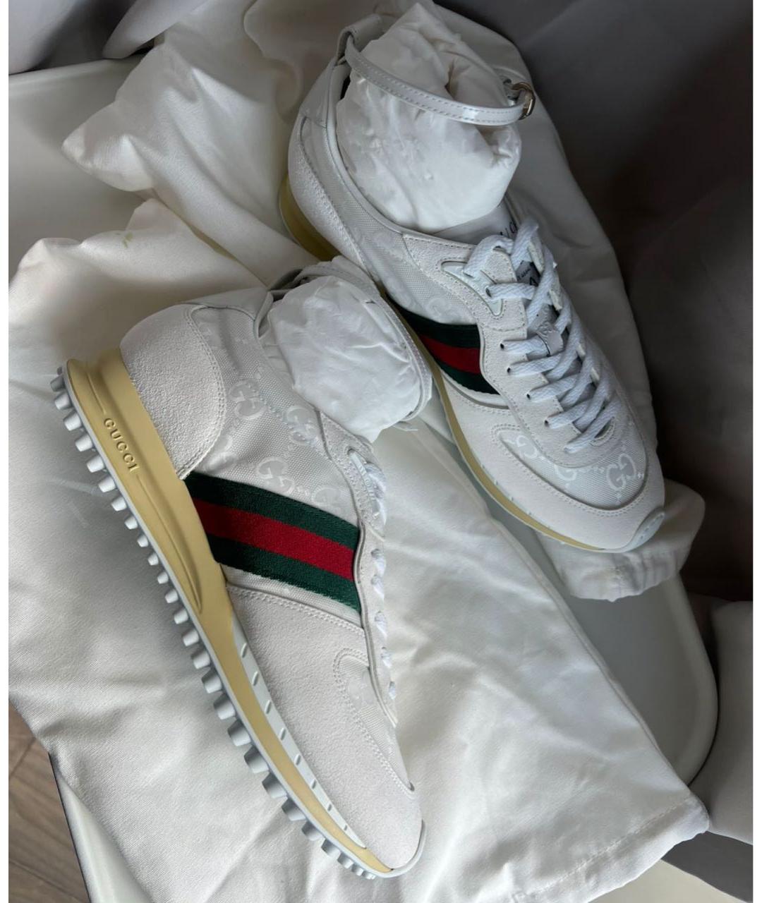 GUCCI Белые кроссовки, фото 4