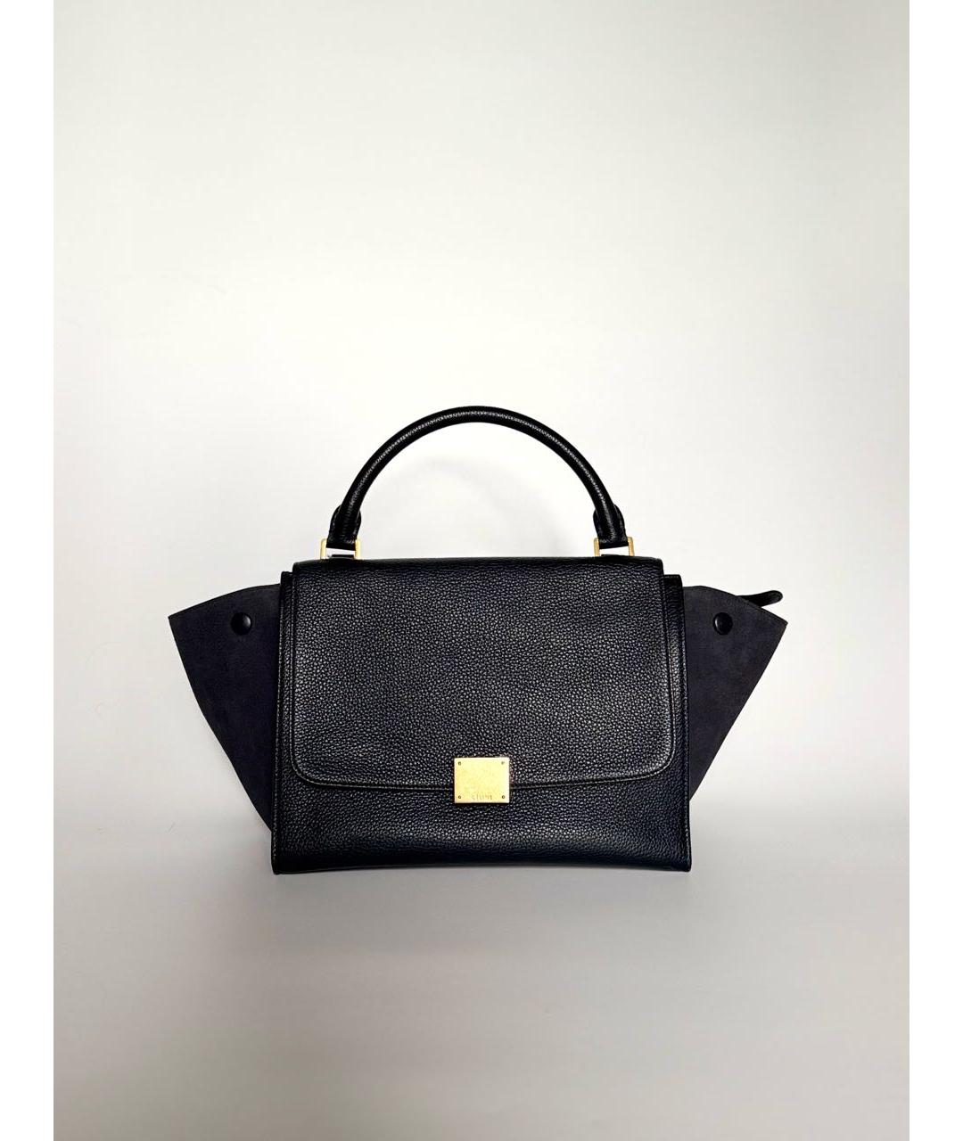 CELINE Темно-синяя кожаная сумка тоут, фото 9