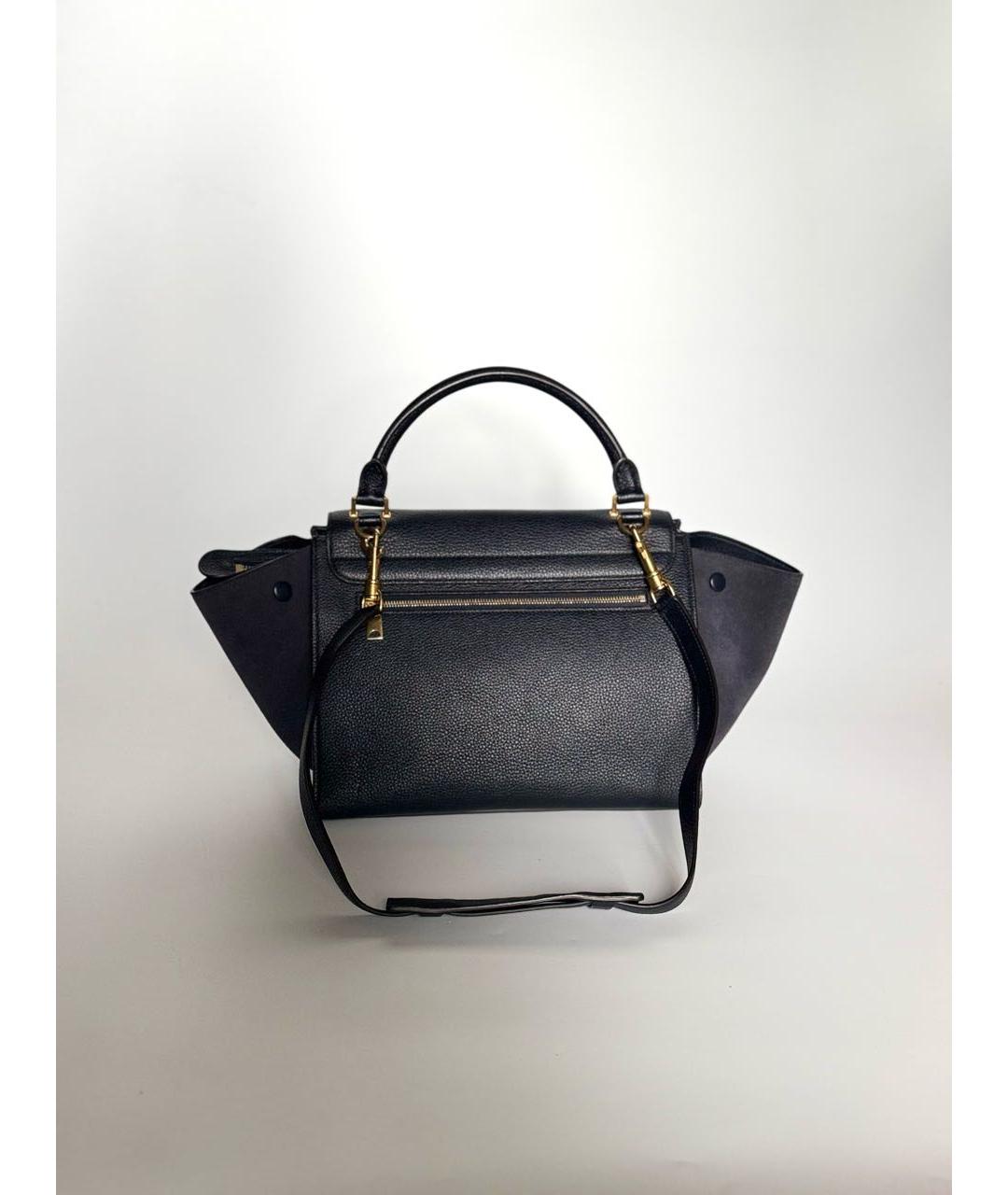 CELINE Темно-синяя кожаная сумка тоут, фото 3