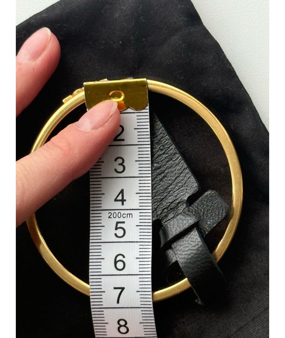 SAINT LAURENT Черный металлический браслет, фото 3