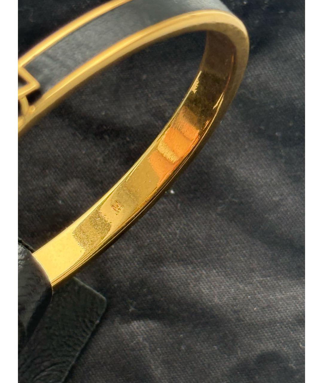 SAINT LAURENT Черный металлический браслет, фото 2