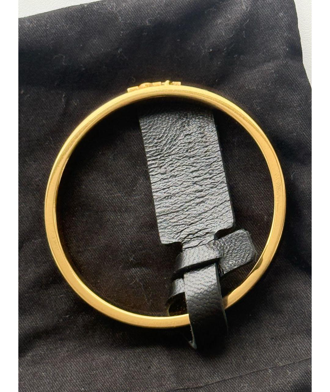 SAINT LAURENT Черный металлический браслет, фото 4