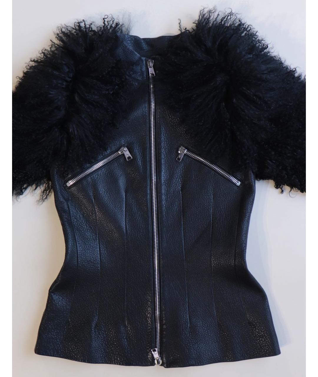 ALEXANDER MCQUEEN Черная кожаная куртка, фото 5