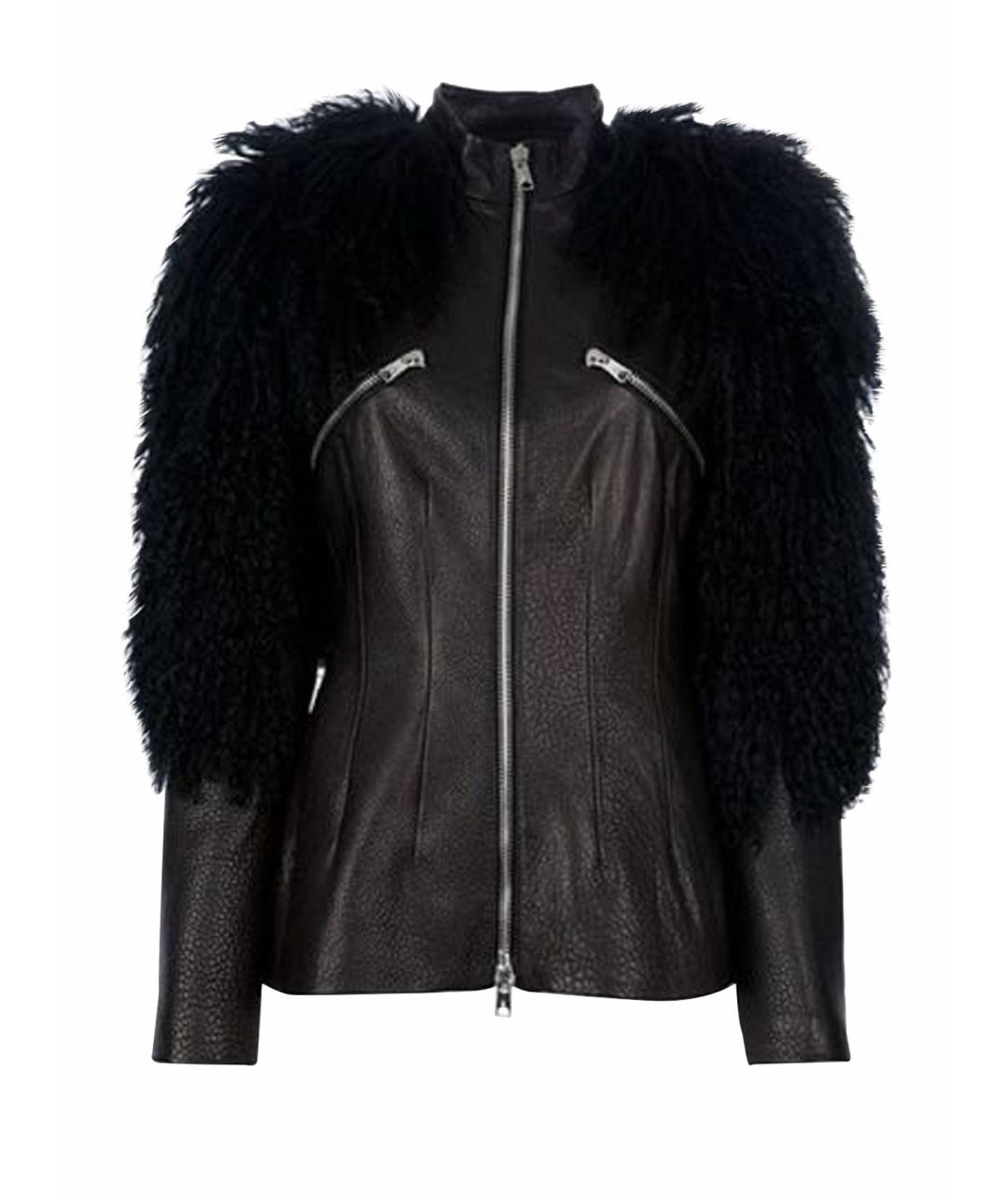 ALEXANDER MCQUEEN Черная кожаная куртка, фото 1