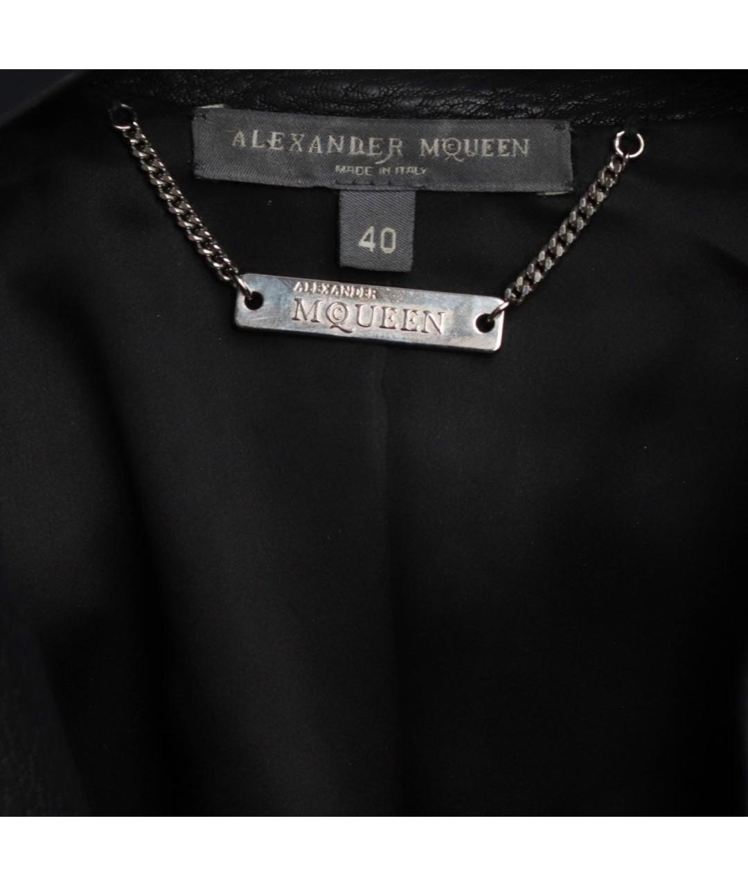 ALEXANDER MCQUEEN Черная кожаная куртка, фото 4