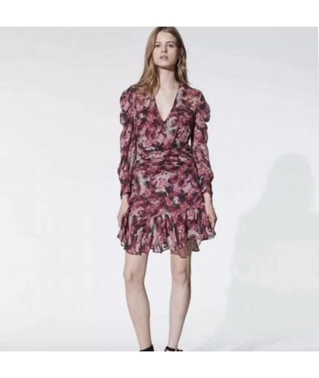 IRO Розовое полиэстеровое коктейльное платье, фото 8