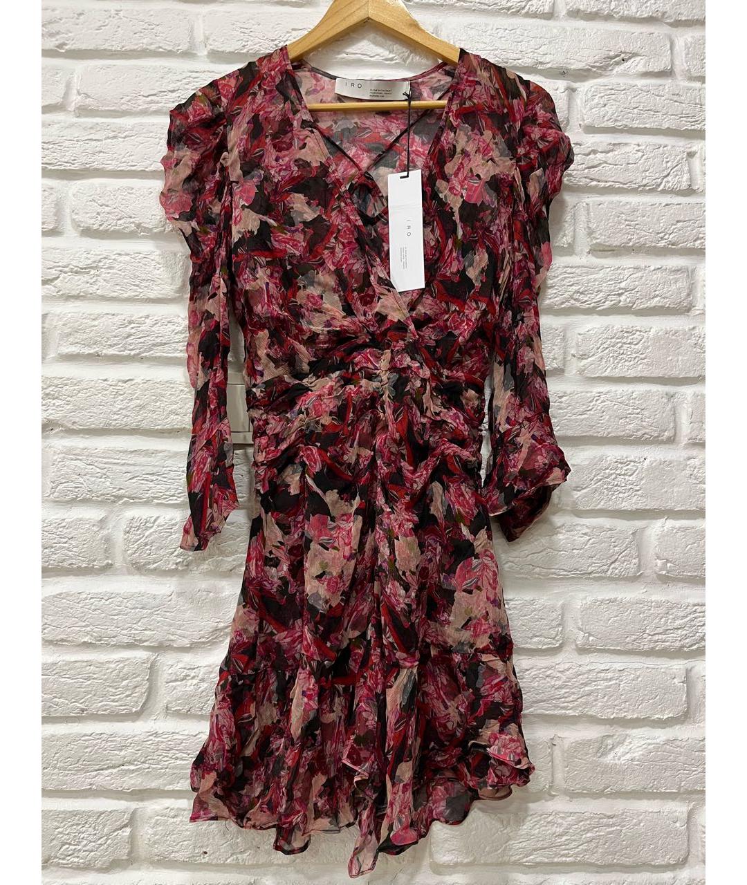 IRO Розовое полиэстеровое коктейльное платье, фото 9