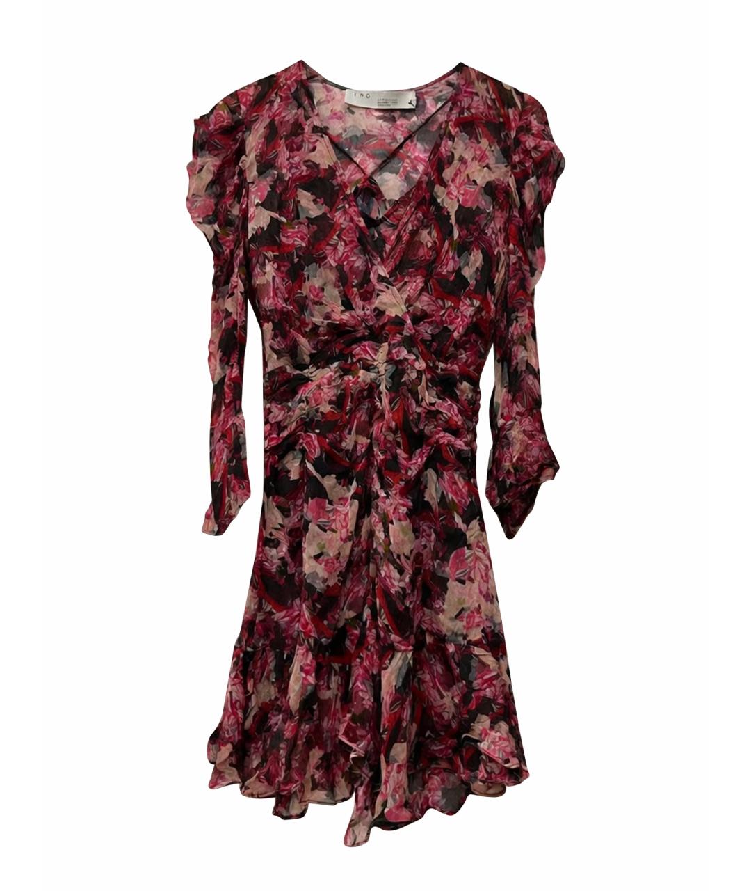 IRO Розовое полиэстеровое коктейльное платье, фото 1