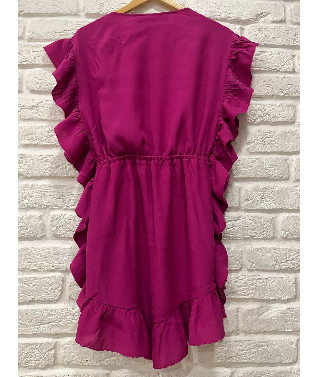 IRO Фуксия вискозное коктейльное платье, фото 2