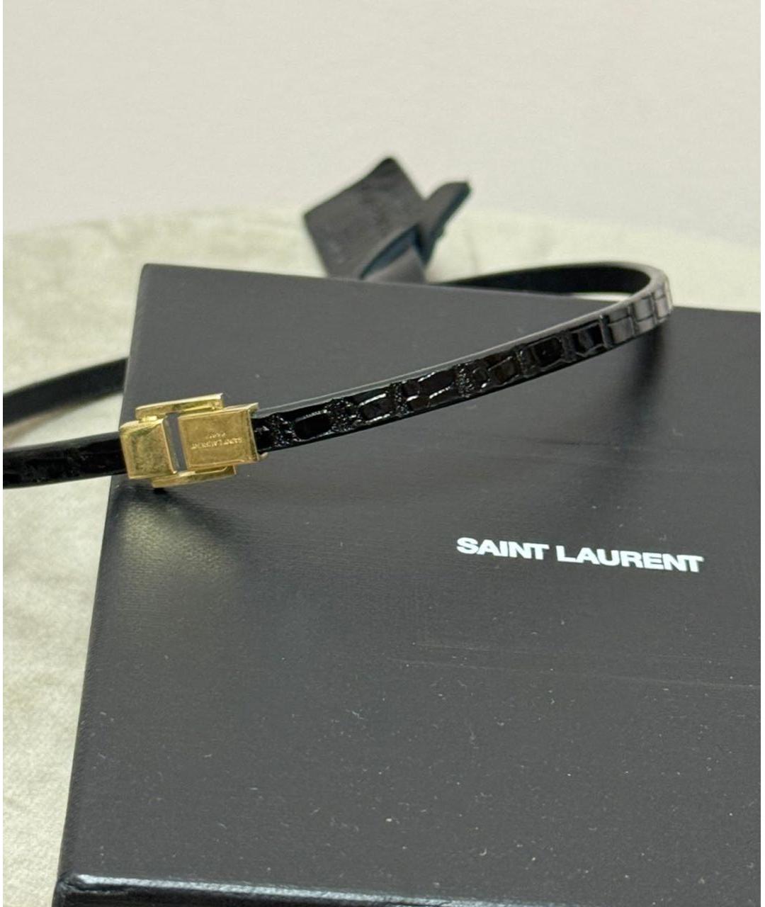 SAINT LAURENT Черный браслет, фото 3