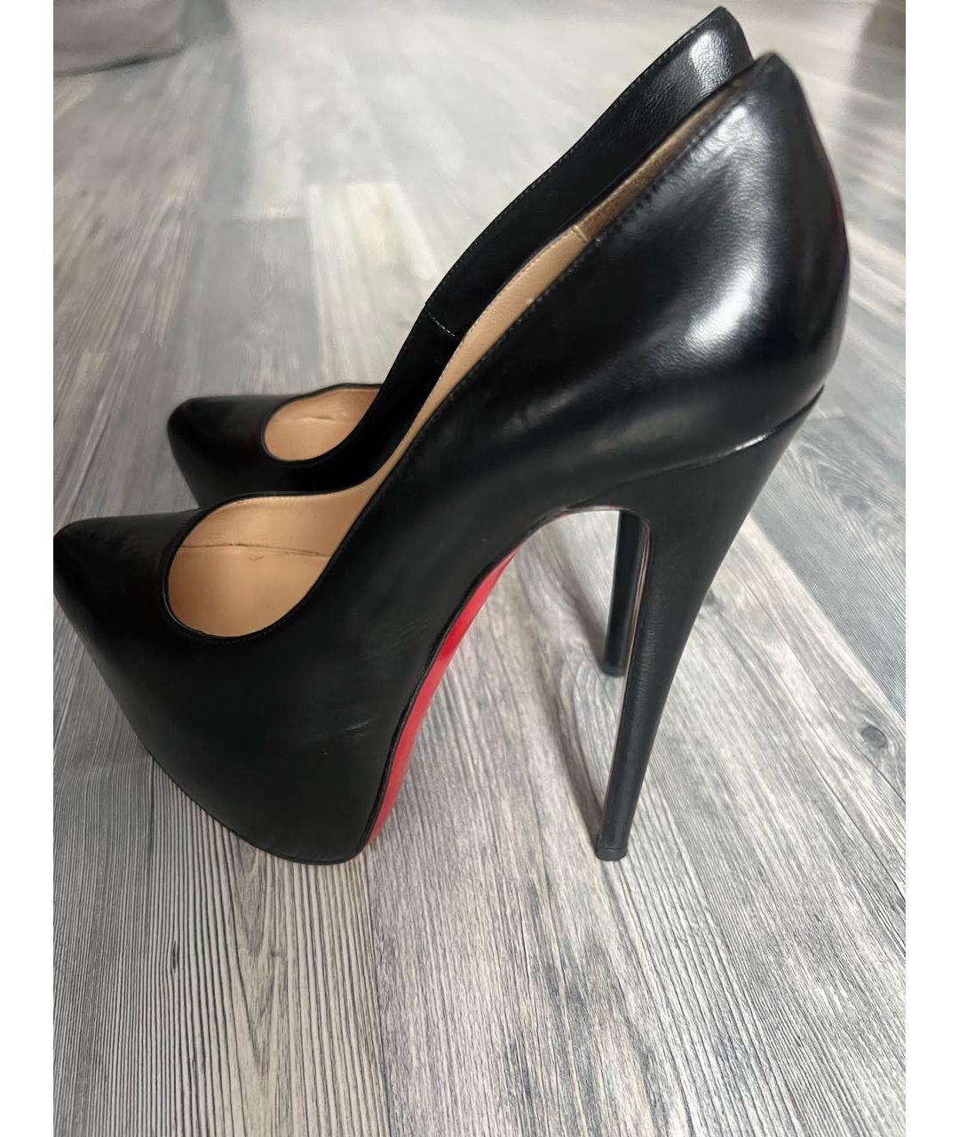 CHRISTIAN LOUBOUTIN Черные кожаные туфли, фото 8