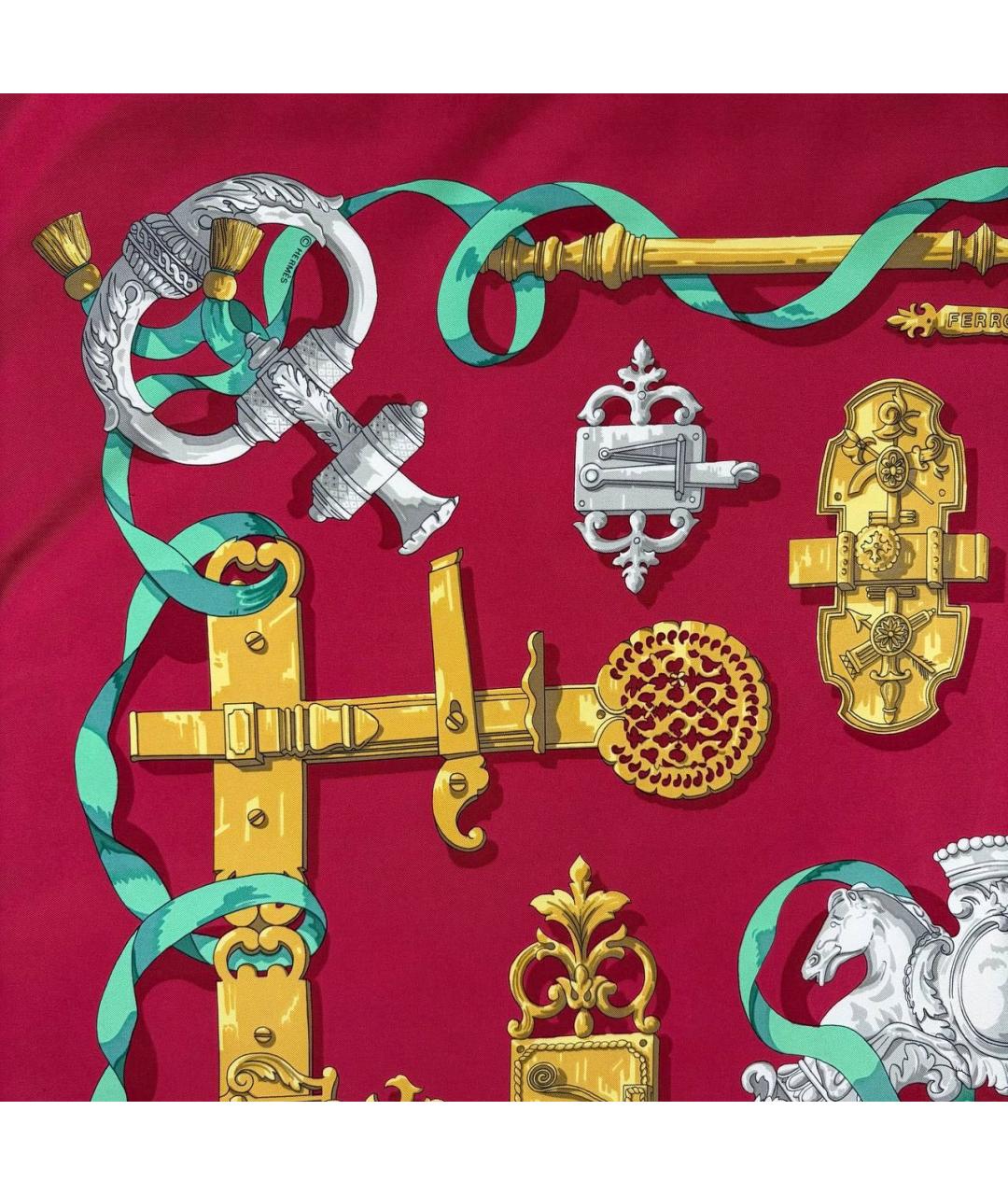 HERMES Мульти шелковый платок, фото 4