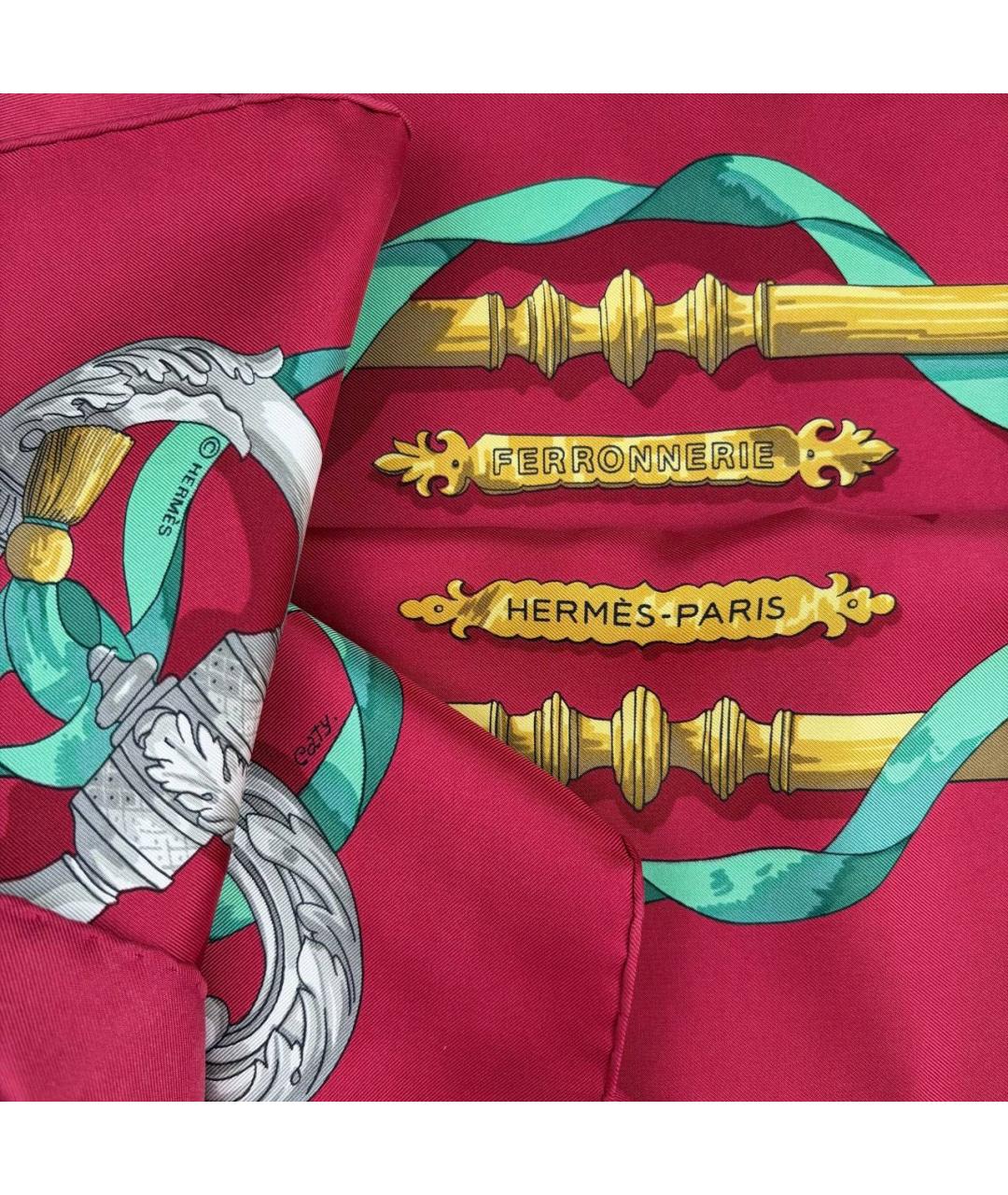 HERMES Мульти шелковый платок, фото 7