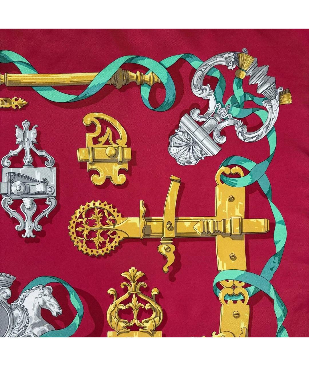 HERMES Мульти шелковый платок, фото 5