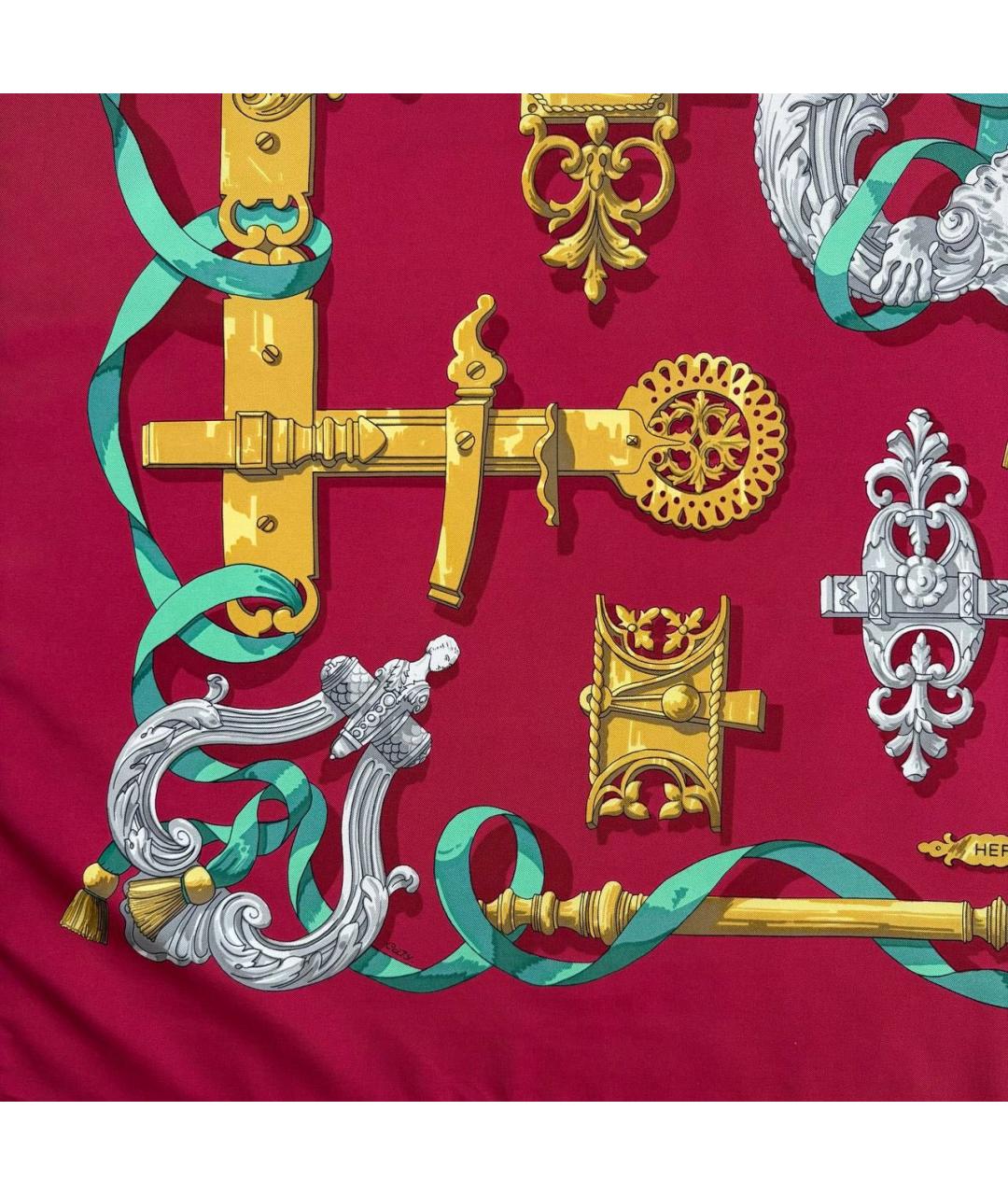 HERMES Мульти шелковый платок, фото 3