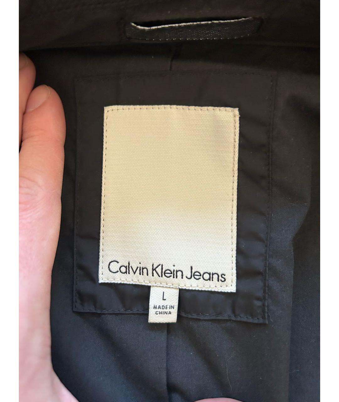 CALVIN KLEIN Черная полиэстеровая куртка, фото 6