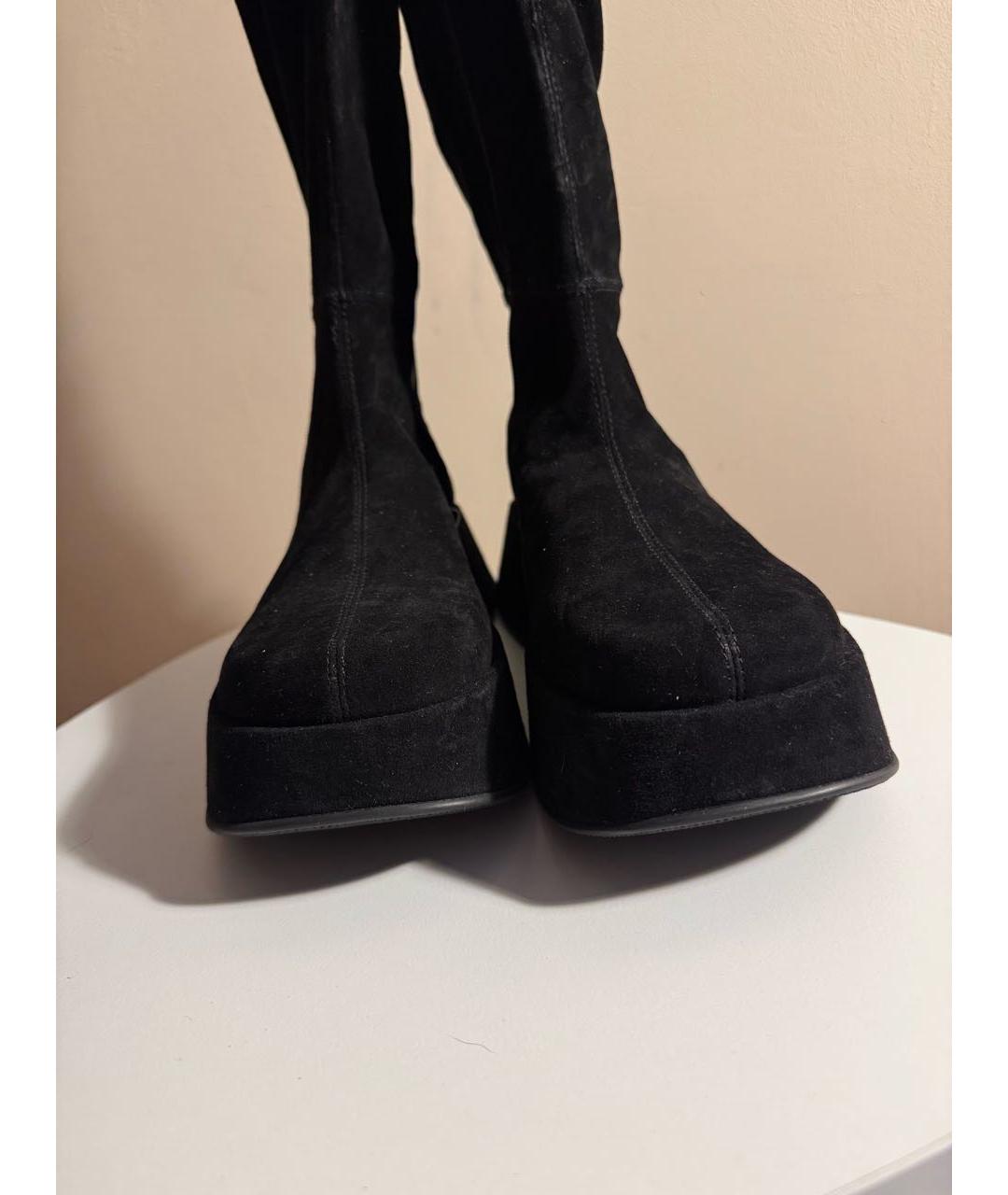 VIC MATIE Черные замшевые ботфорты, фото 5