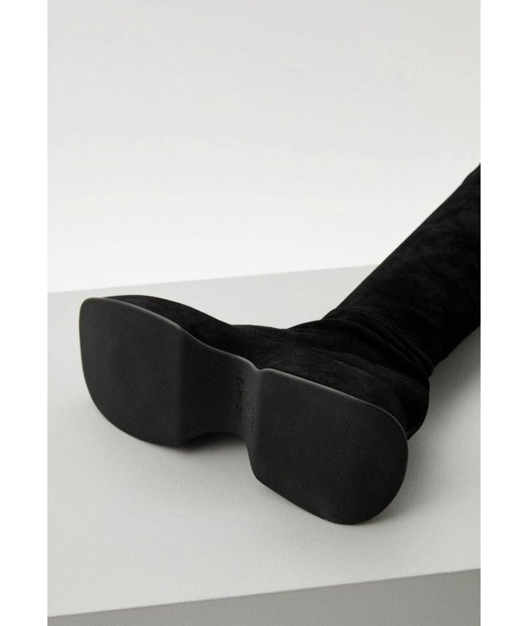 VIC MATIE Черные замшевые ботфорты, фото 8