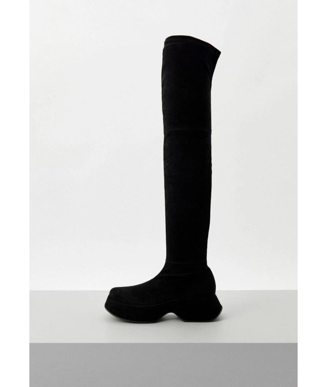 VIC MATIE Черные замшевые ботфорты, фото 9