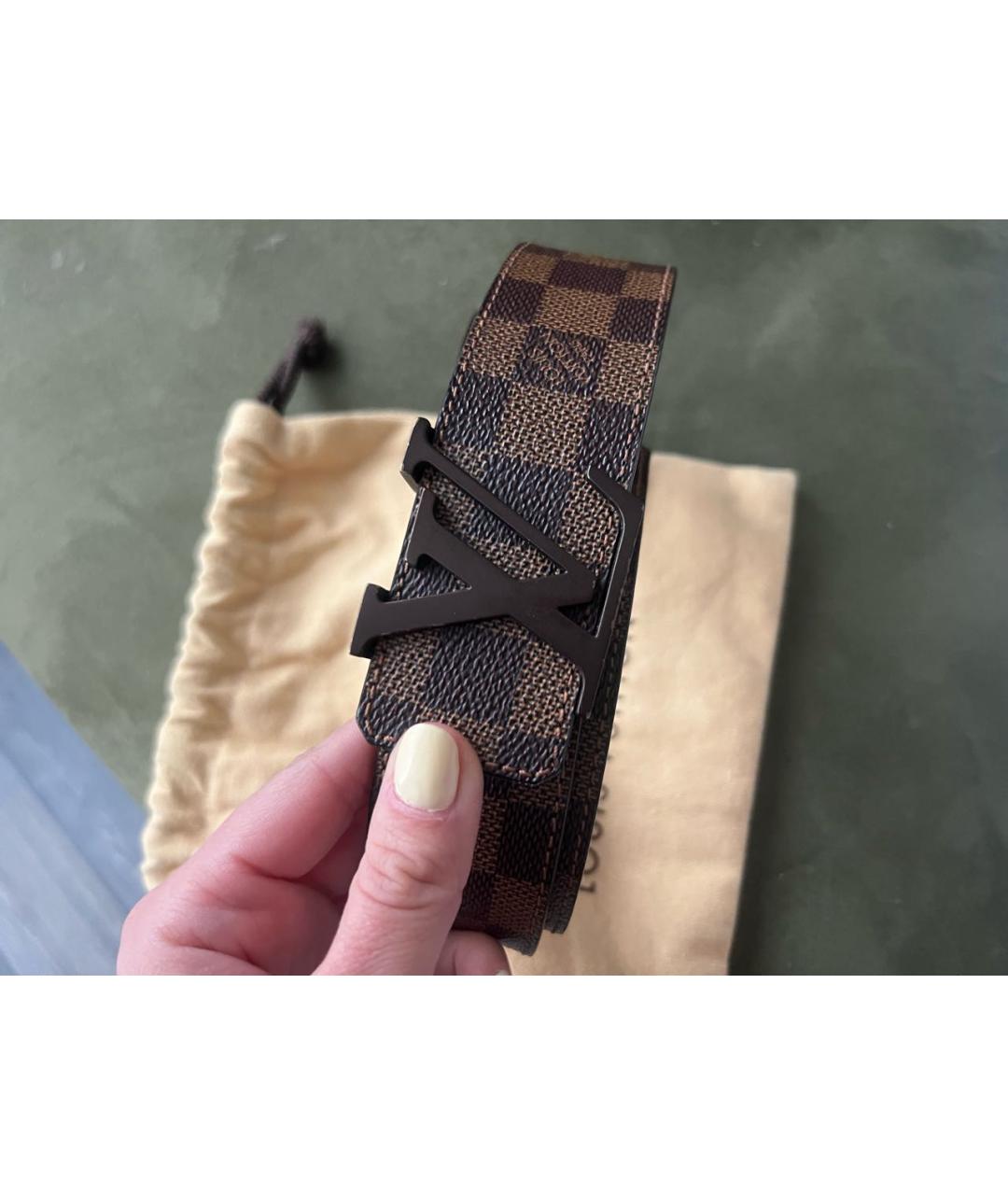 LOUIS VUITTON Коричневый ремень, фото 5