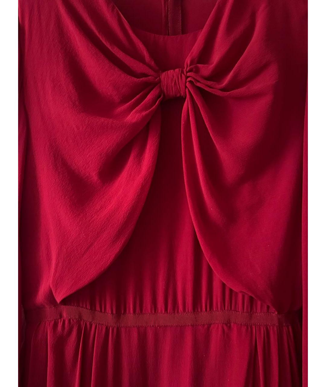 GIAMBATTISTA VALLI Бордовое шелковое вечернее платье, фото 2