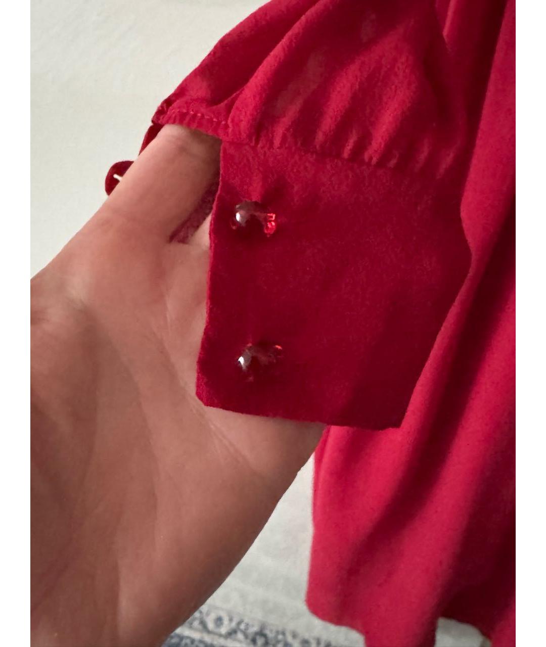 GIAMBATTISTA VALLI Бордовое шелковое вечернее платье, фото 4