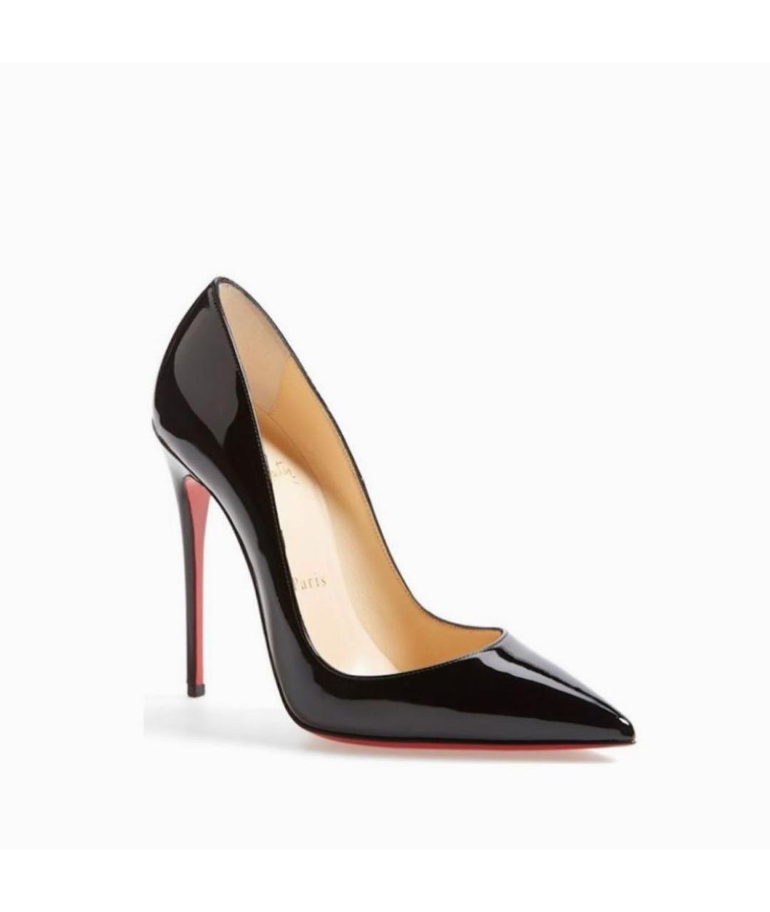 CHRISTIAN LOUBOUTIN Черные туфли из лакированной кожи, фото 5
