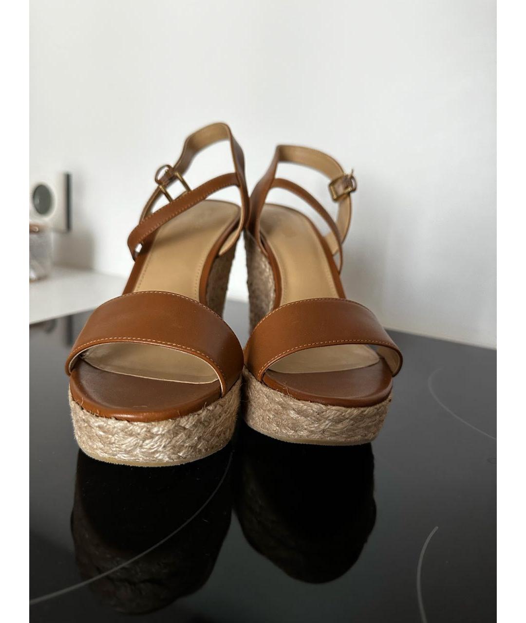 MICHAEL KORS Коричневые кожаные босоножки, фото 2