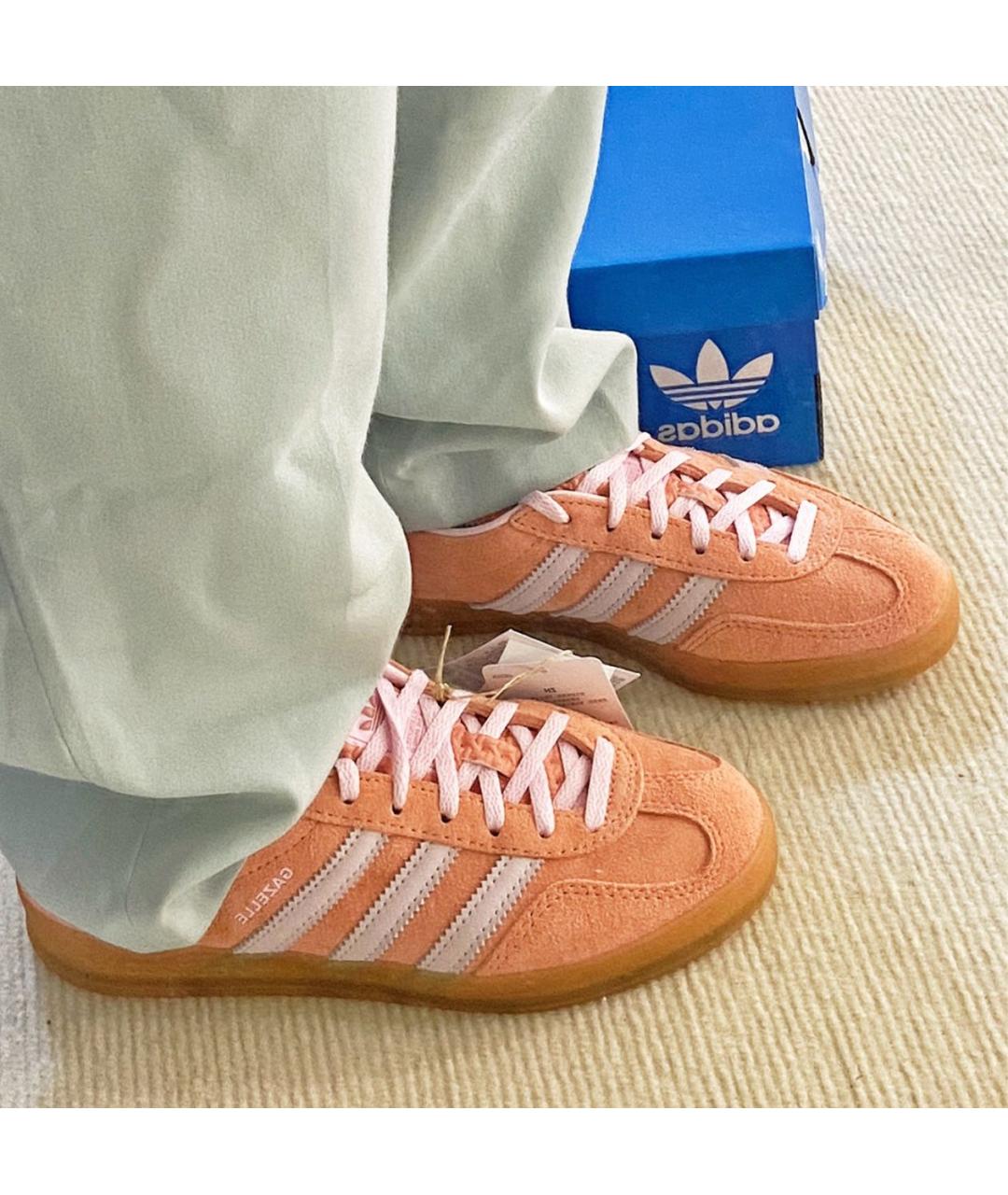 ADIDAS Оранжевое замшевые кроссовки, фото 2