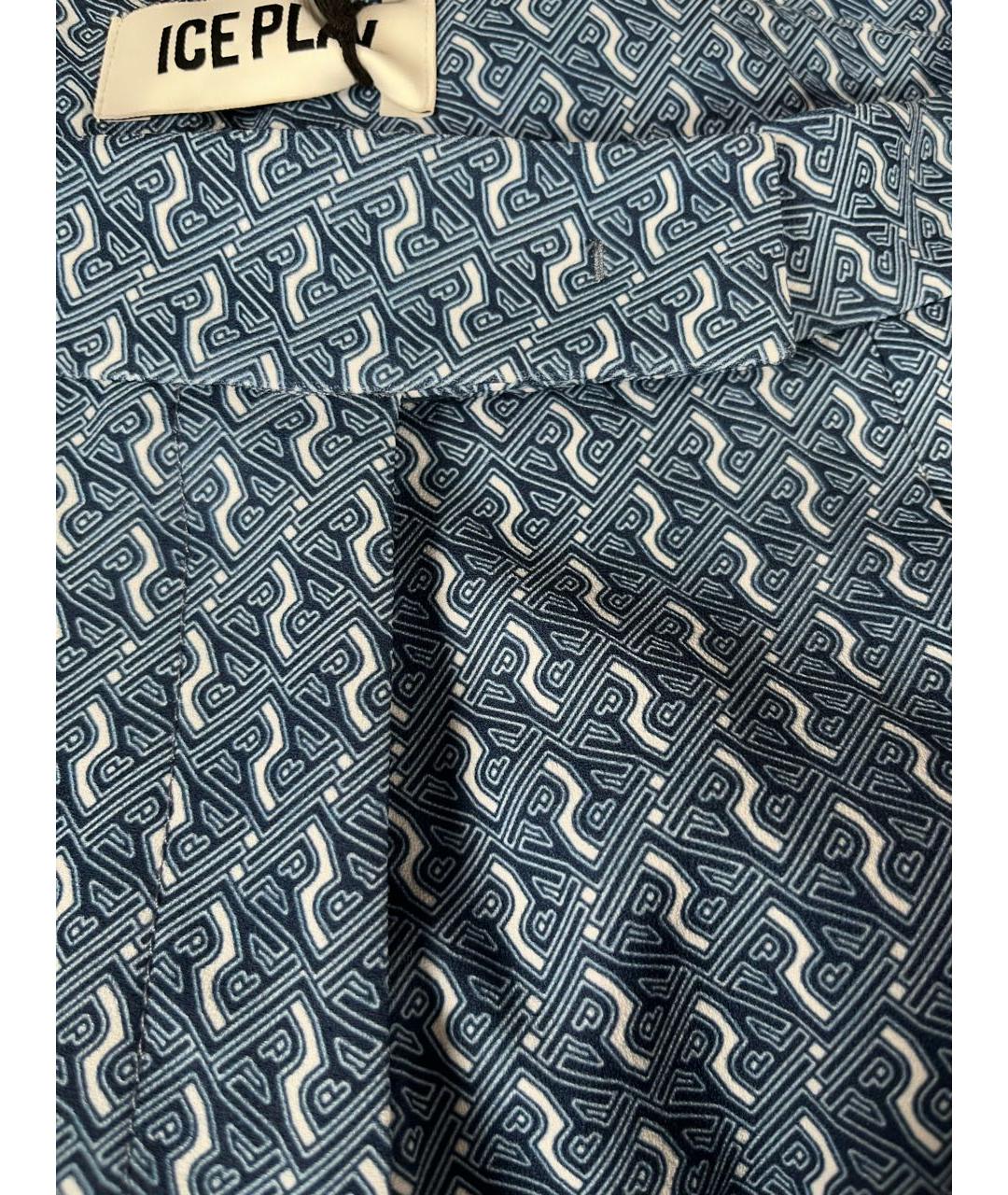 ICEBERG Синие полиэстеровые шорты, фото 4