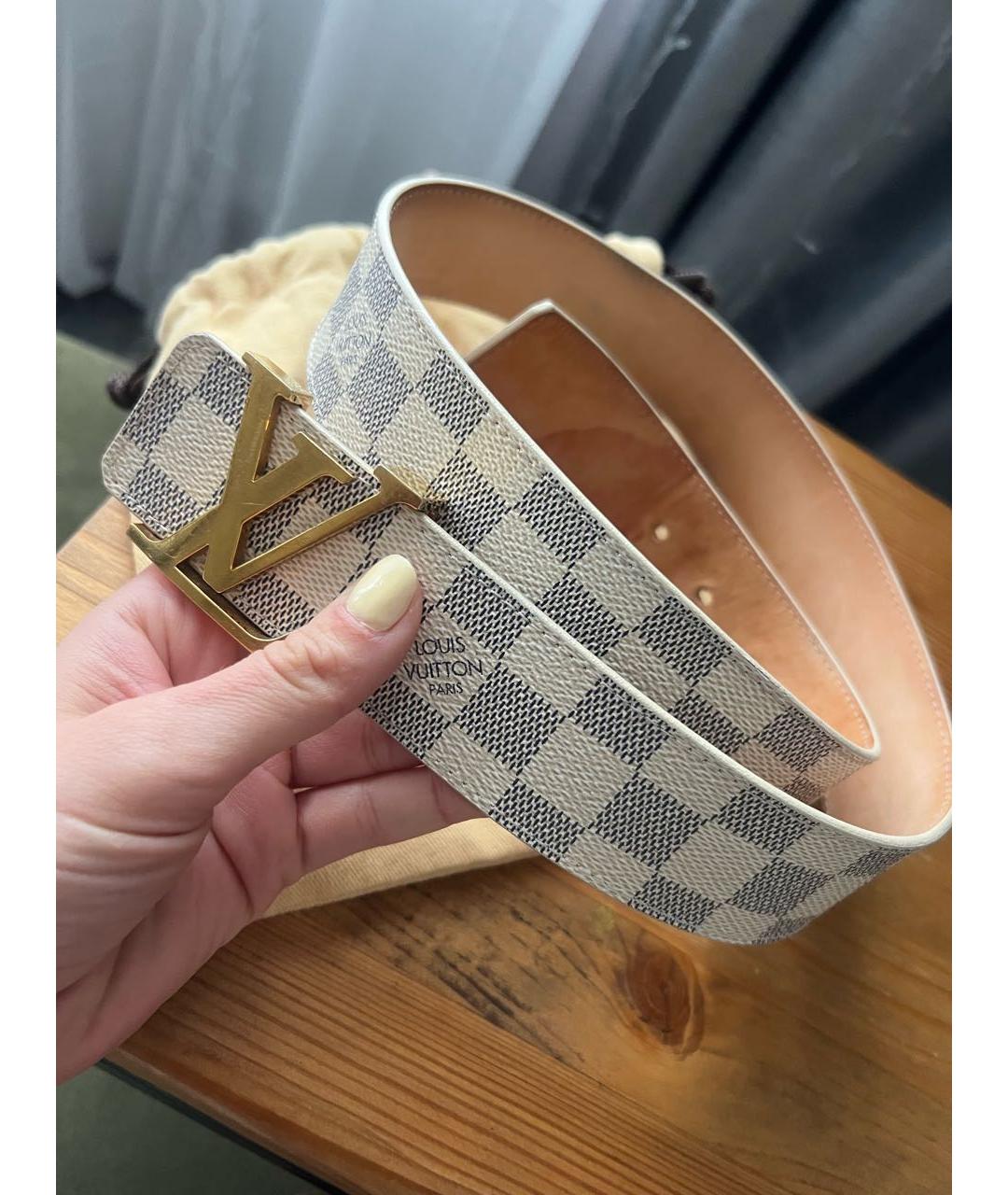LOUIS VUITTON Белый ремень, фото 3