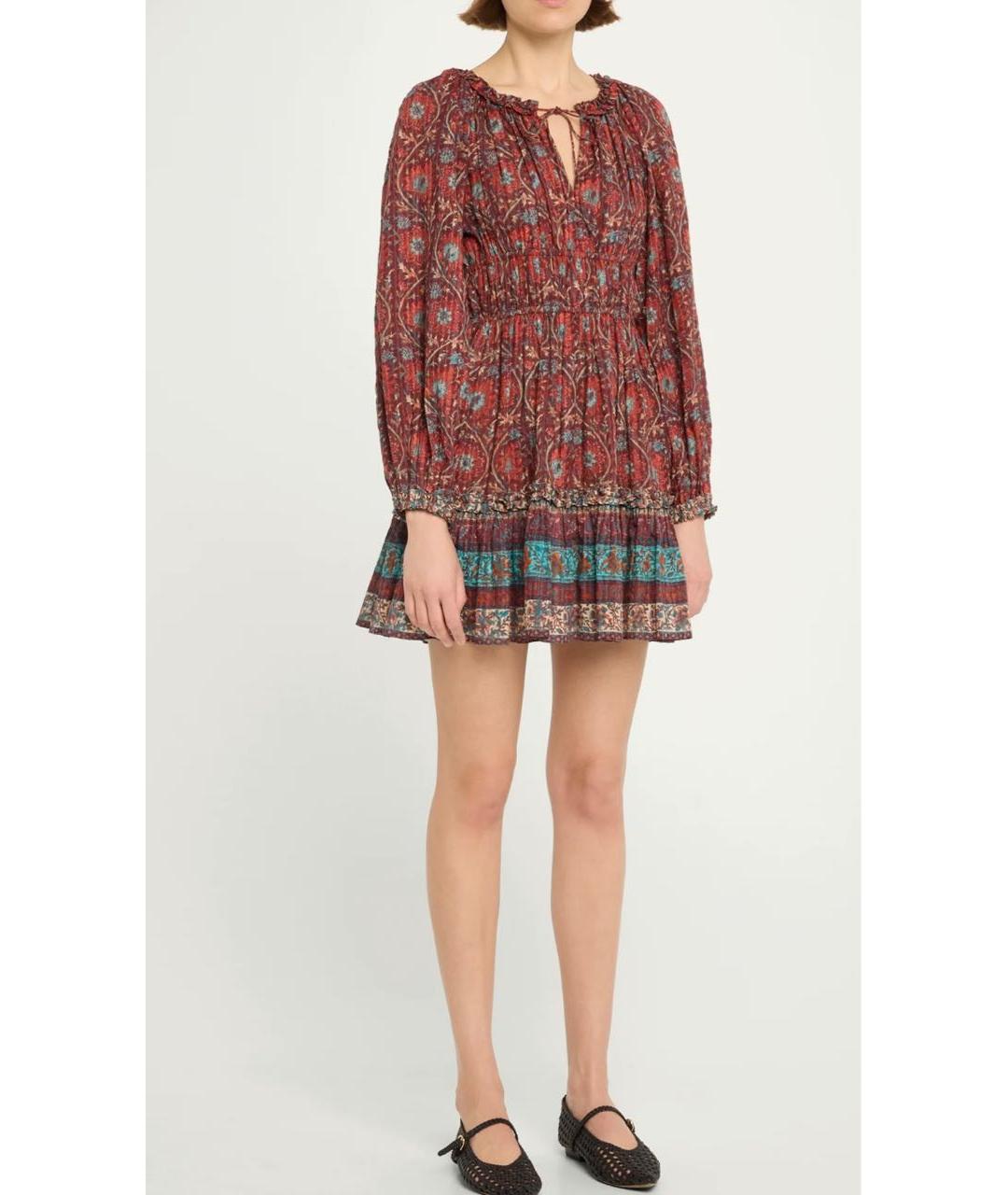 ULLA JOHNSON Мульти хлопковое повседневное платье, фото 8