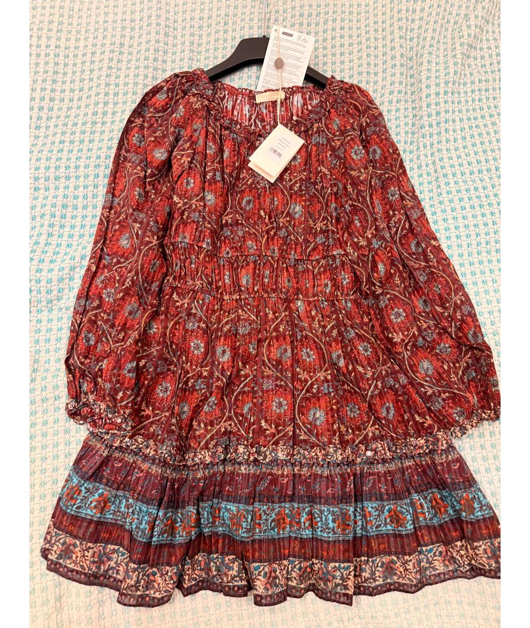 ULLA JOHNSON Мульти хлопковое повседневное платье, фото 2