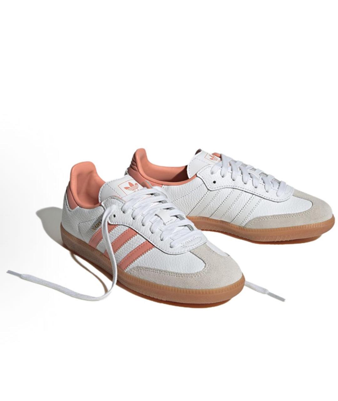 ADIDAS Оранжевое кожаные кроссовки, фото 3