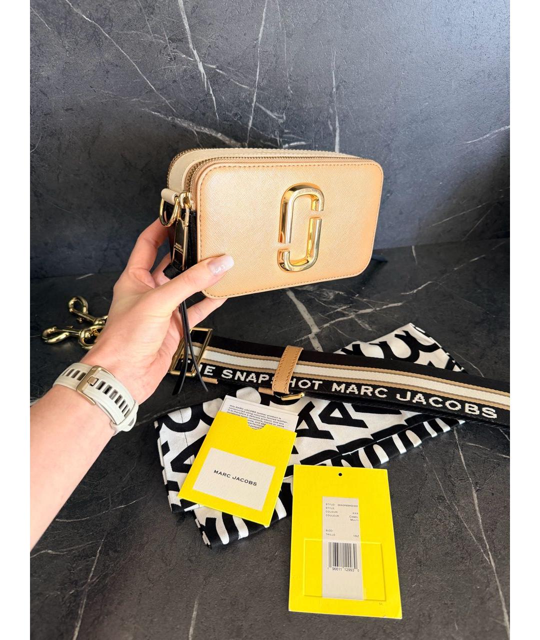 MARC JACOBS Бежевая кожаная сумка через плечо, фото 7