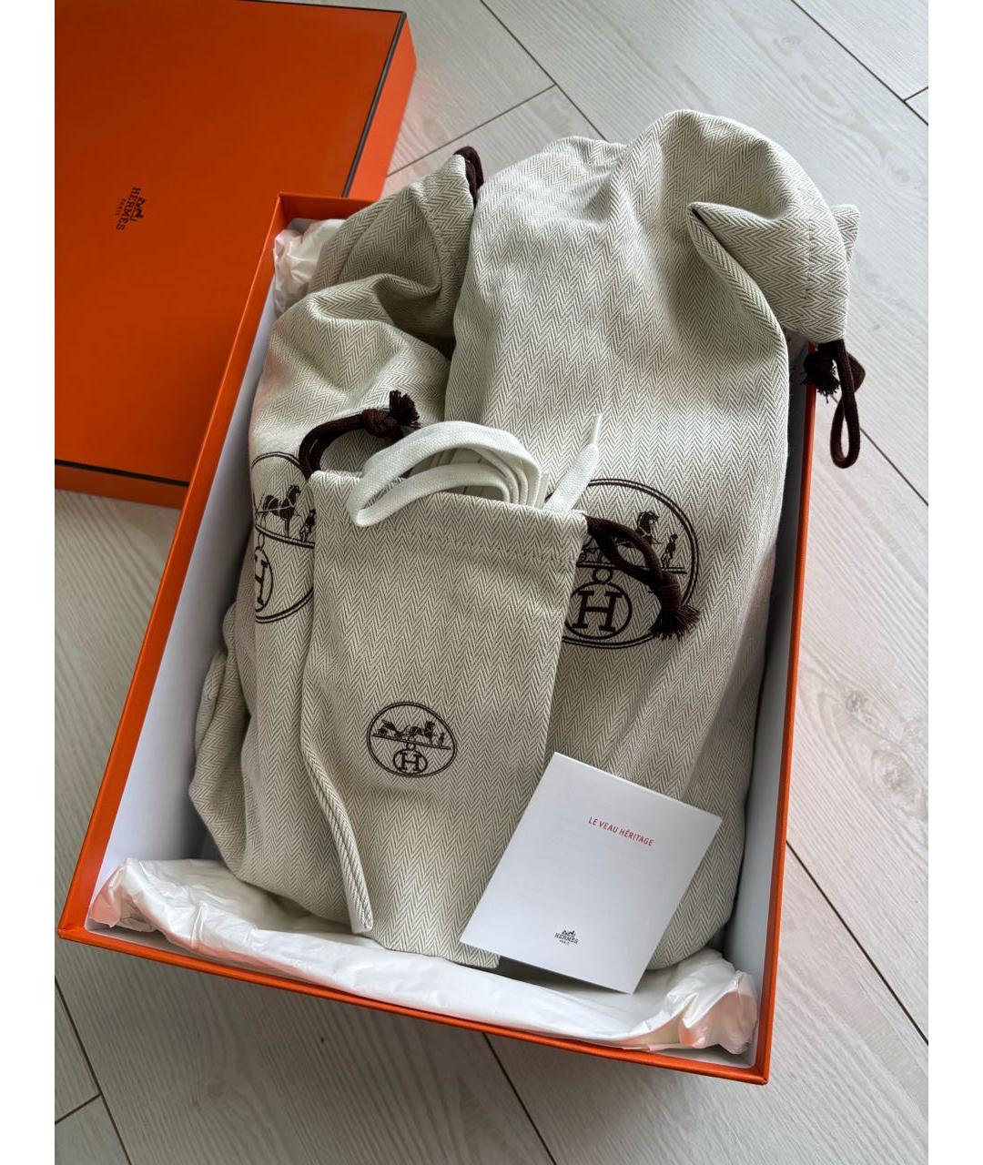 HERMES Мульти кожаные кеды, фото 3