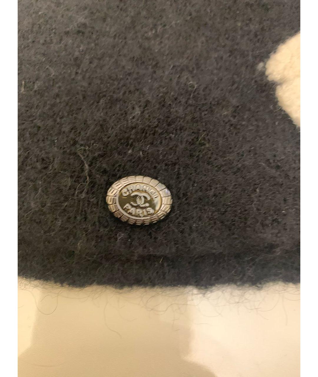 CHANEL Черный шерстяной воротник, фото 2