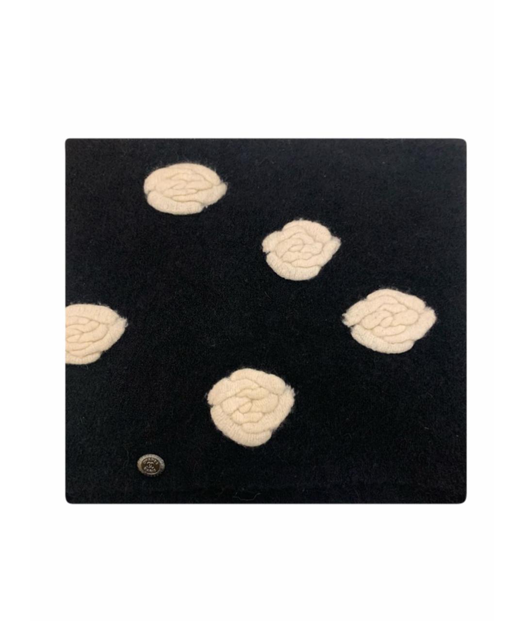 CHANEL Черный шерстяной воротник, фото 1