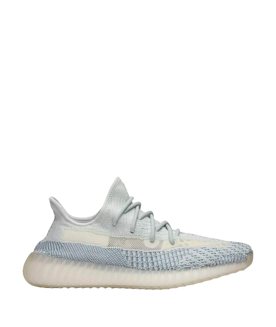 ADIDAS YEEZY Голубые текстильные низкие кроссовки / кеды, фото 1