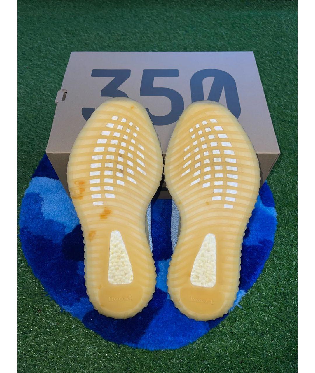 ADIDAS YEEZY Голубые текстильные низкие кроссовки / кеды, фото 6