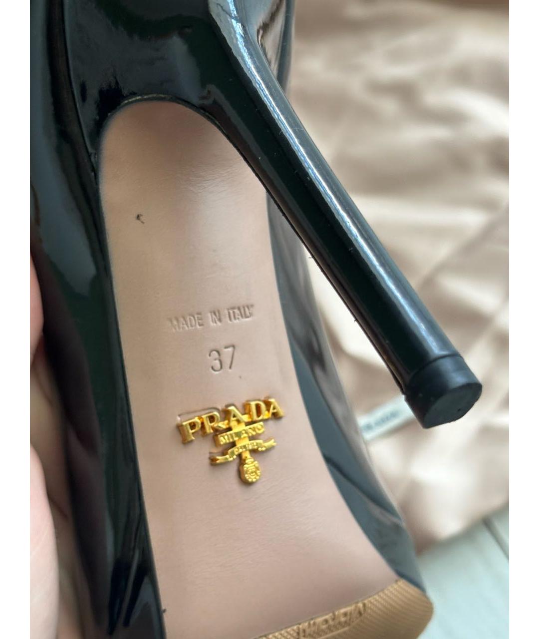PRADA Черные туфли из лакированной кожи, фото 4