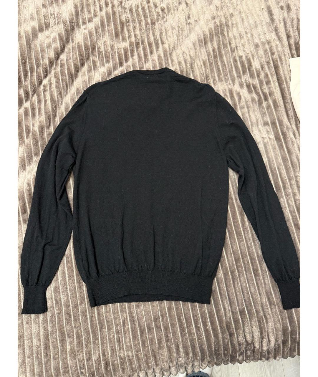 CANALI Черный шерстяной джемпер / свитер, фото 3