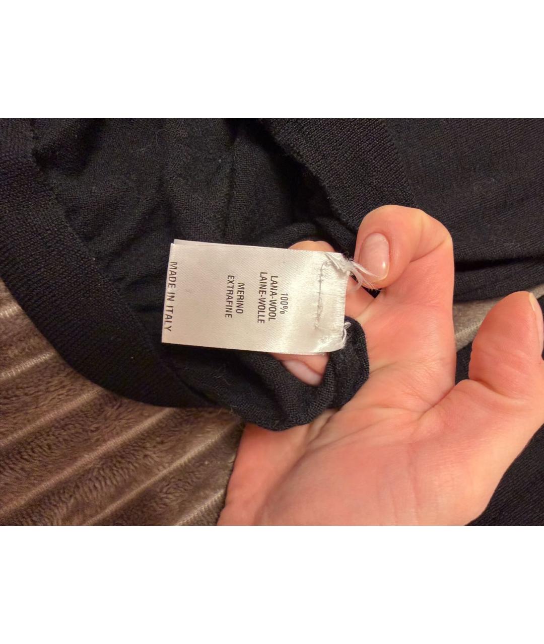 CANALI Черный шерстяной джемпер / свитер, фото 5