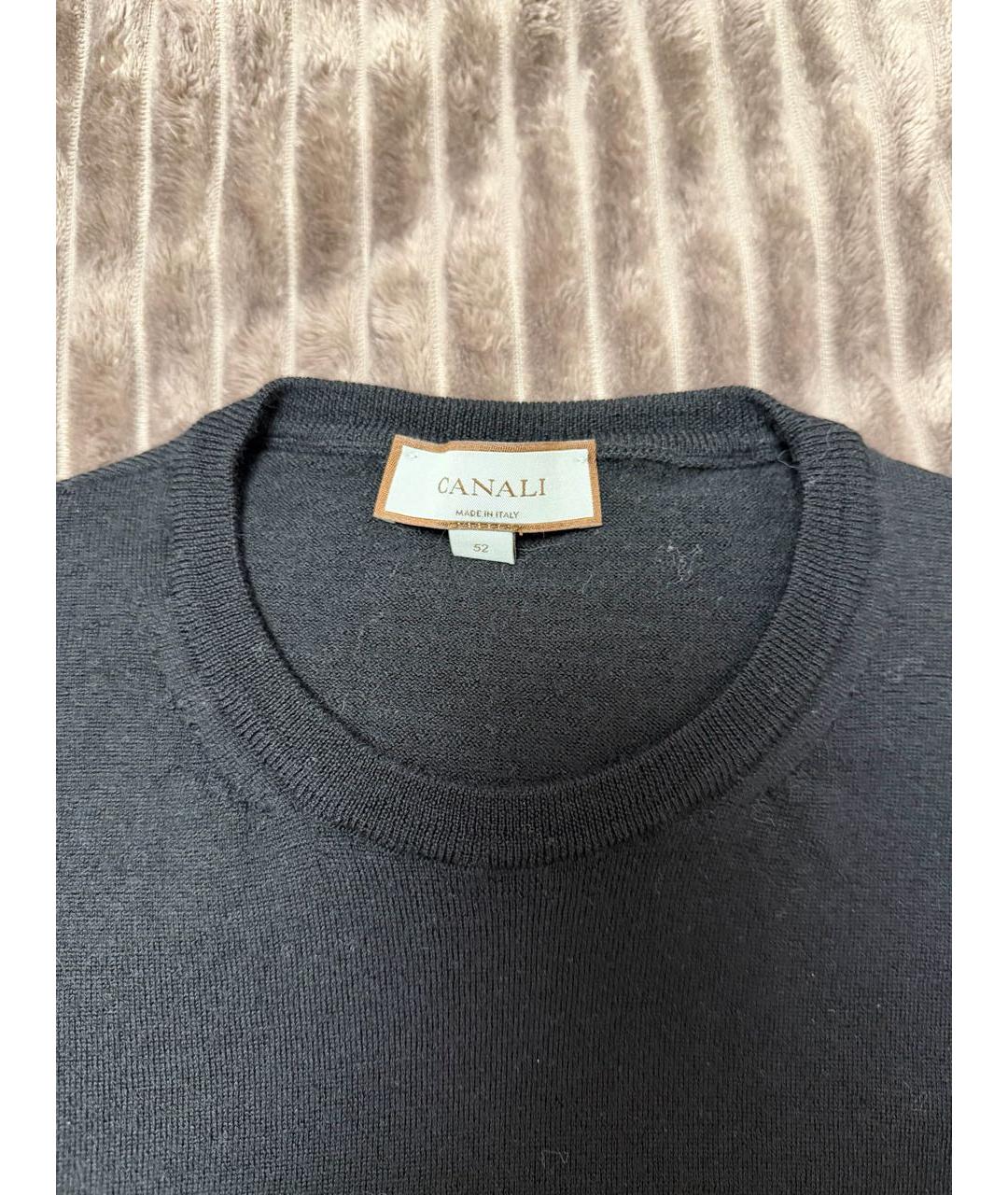 CANALI Черный шерстяной джемпер / свитер, фото 2