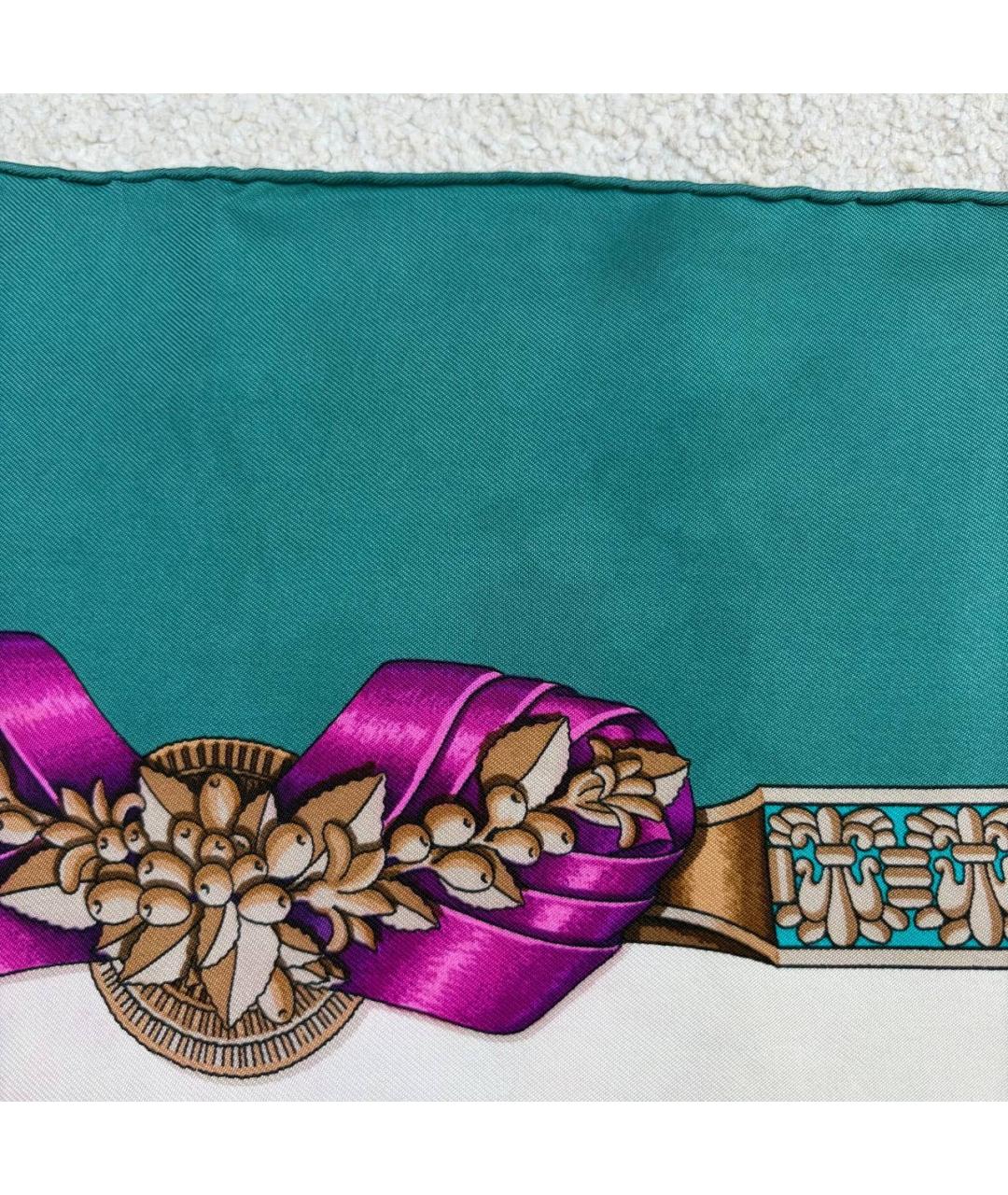 HERMES Мульти шелковый платок, фото 7