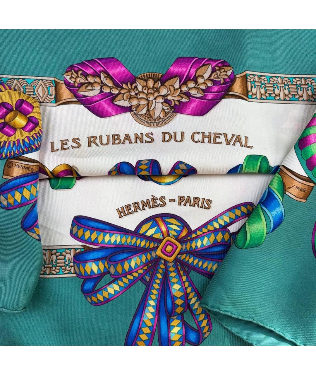 HERMES Мульти шелковый платок, фото 2