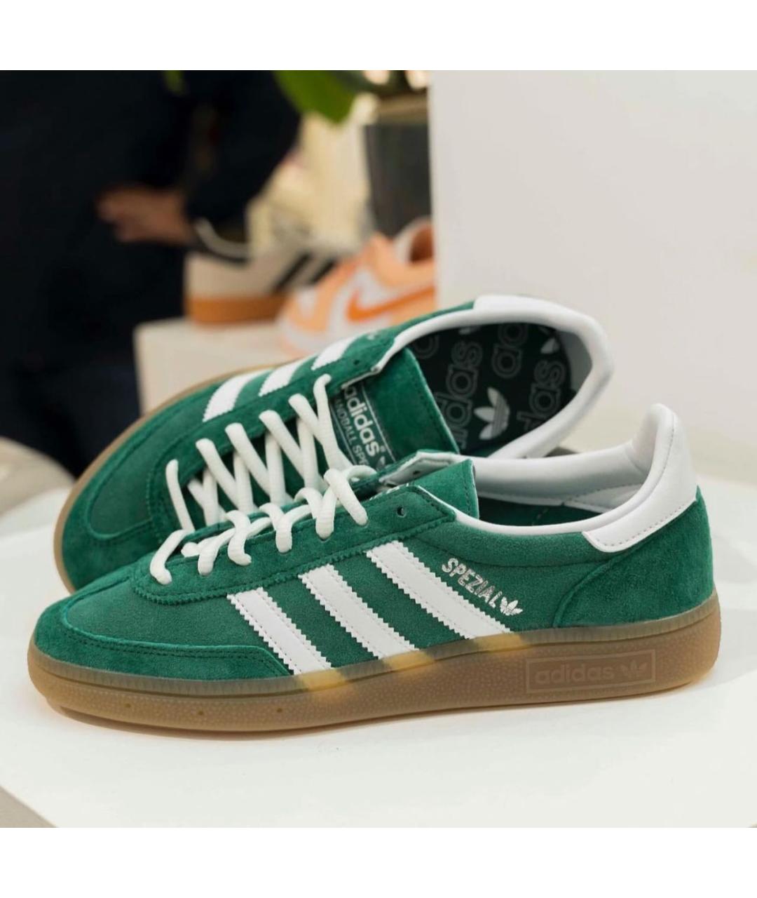 ADIDAS Зеленые замшевые кроссовки, фото 2