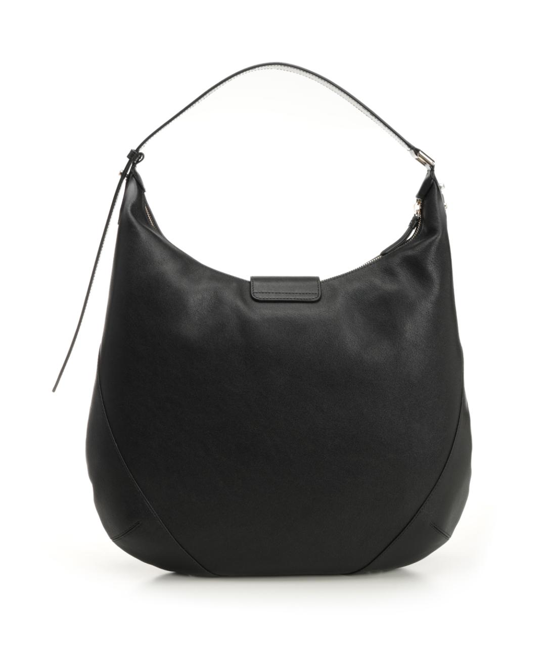 JIMMY CHOO Черная кожаная сумка через плечо, фото 3